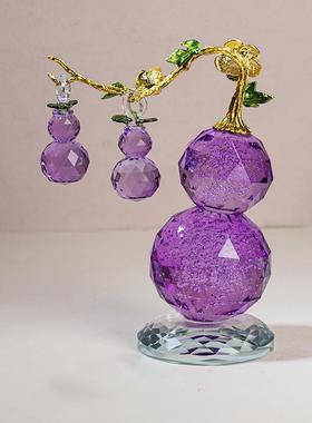 现代化时尚质感家居装饰紫色葫芦桌面摆件