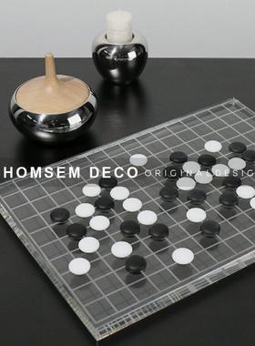 现代轻奢书房覆古水晶摆件样板房间客厅玄关年代留声机装饰品摆设