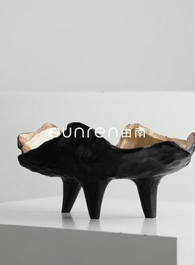 现代样板间树脂ATI简家约高脚水果盘摆客件售楼处居茶几收纳厅托