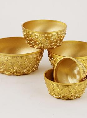 黄铜聚宝盆摆件铜居五福黄聚盆宝盆家办公室铜摆441件厂家