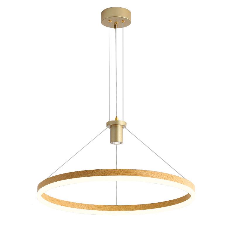 家用现代客吊灯创意216仿木环餐圆厅灯饰简约d卧室吧台书房l厅e灯 - 图3