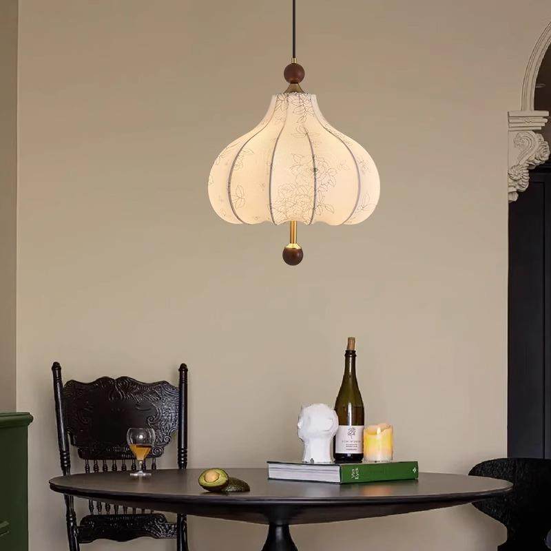 中古风法式布艺吊灯花纹中古餐厅吧台南洋实木法式复古房间主灯具,淘宝优惠券,粉丝福利购,淘宝优惠卷