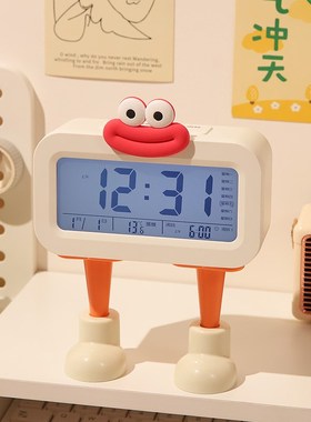 电子桌面时钟摆件办公室好物工位装饰卧室学生闹钟男X女孩生日礼