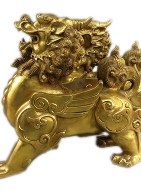 纯铜貔貅摆件一对招财镇宅聚财客厅办公室店铺家居玄关皮丘独角