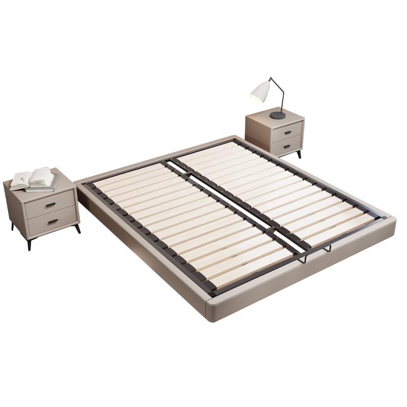 床B06钢木骨头悬浮床简现代约钢架床网红主卧排架床悬空床架实木 - 图3