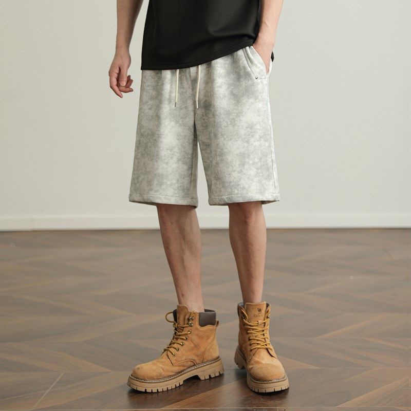 美式复古高街短裤男夏季潮牌休闲运动裤子宽松直筒中裤百搭五分裤,淘宝优惠券,粉丝福利购,淘宝优惠卷