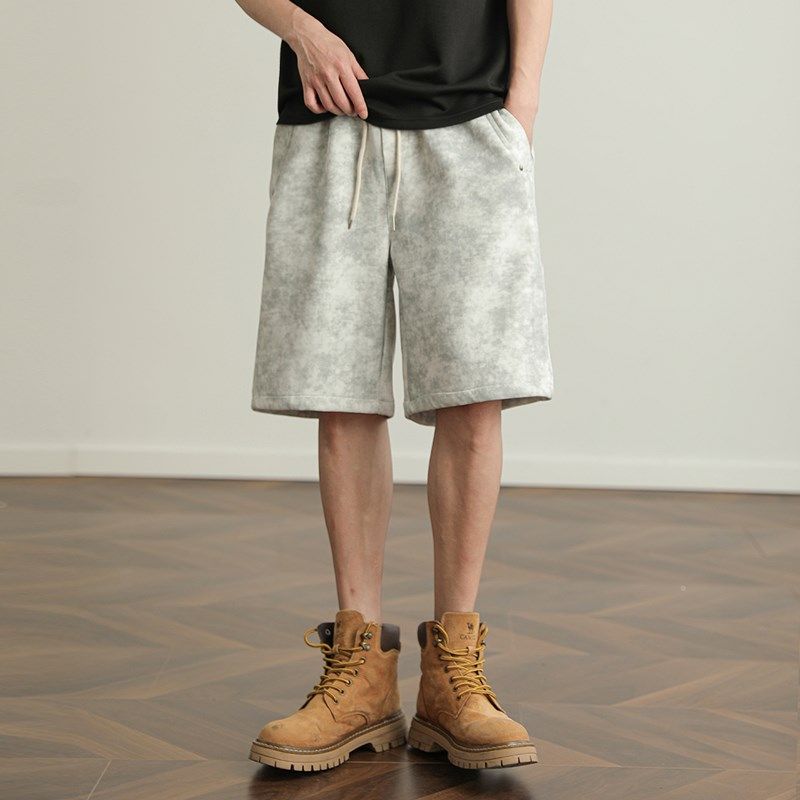 美式复古高街短裤男夏季潮牌休闲运动裤子宽松直筒中裤百搭五分裤,淘宝优惠券,粉丝福利购,淘宝优惠卷