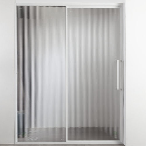 哑白奶油风全包边卫生间浴室推拉门移门淋浴房隔断玻璃门干湿分离 - 图3