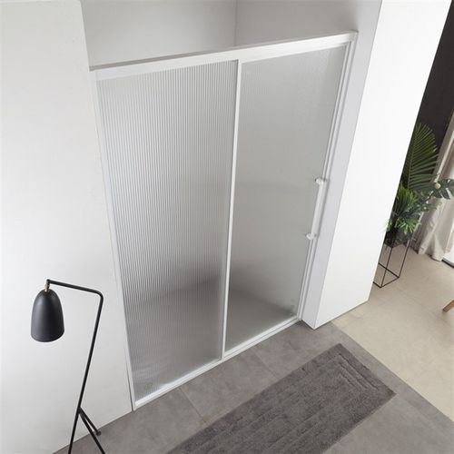 哑白奶油风全包边卫生间浴室推拉门移门淋浴房隔断玻璃门干湿分离 - 图1