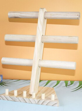 复古手串架腕表收纳架手链架实木展示架戒指托手饰可拆三层手镯架
