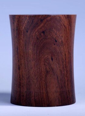 黑檀木素面笔筒文房四宝实木素面插毛笔筒原木工艺品