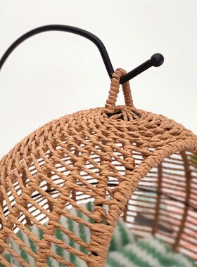 剑麻绳编猫窝半封闭圆形吊床夏季狗窝吊篮天然海草绳手工编织舒适