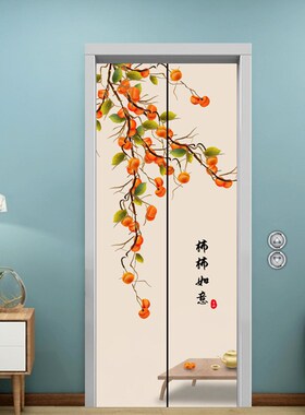 电梯贴画电梯门装饰门贴入户门自粘贴中式风景欧式电梯间防水贴纸