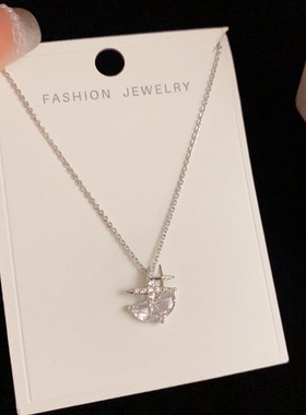 小众设计感气质时尚简约银色项链锁骨链个性轻奢高级感甜美配饰品