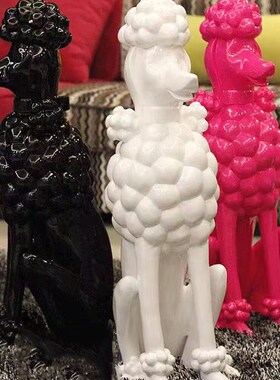 泰迪贵宾狗贵宾犬样板间电视柜宠物时尚装饰品雕塑摆件潮玩现代