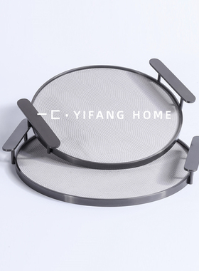 一匚简约现代皮革托盘客厅茶几书桌收纳摆件酒店样板间售楼部摆设