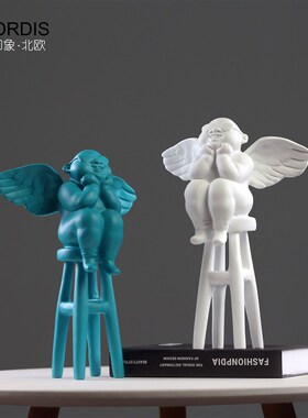 北欧创意人物雕塑摆件客厅电视柜书房酒柜装饰品样板房工艺品摆设