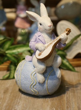 可爱兔子玩e偶摆件家居饰品客厅卧室桌面摆设少女心送女友礼物闺