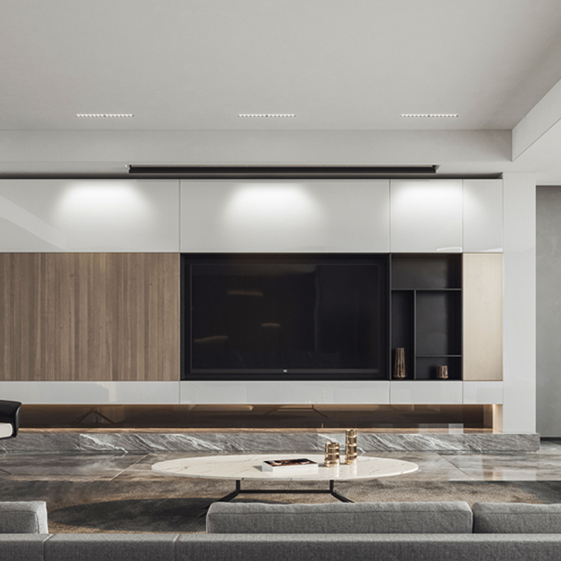 高显LED条形射灯明装吸顶无边框预埋嵌入式格栅灯极简无主灯照明 - 图2