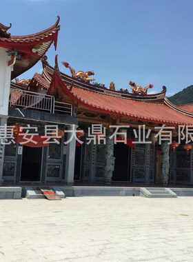 龙柱祠堂宫庙石雕雕刻大门门柱青石石庙寺院雕刻福建惠安厂家