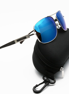 男士新款内镀膜偏光镜炫彩驾驶开车太阳眼镜时尚司机方形圆脸墨镜