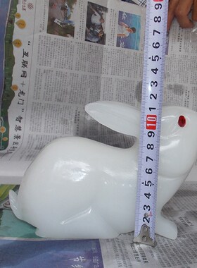 代发阿富汗白玉月宫玉兔摆件家居吉祥物摆饰品送礼佳品