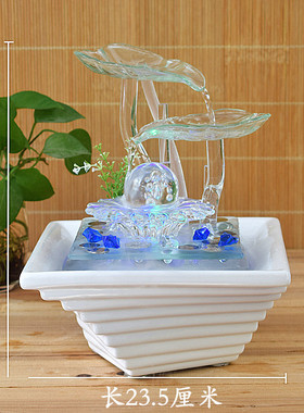 风水轮流水喷泉假山招财客厅办公室家居装饰桌面摆件创意开业送礼