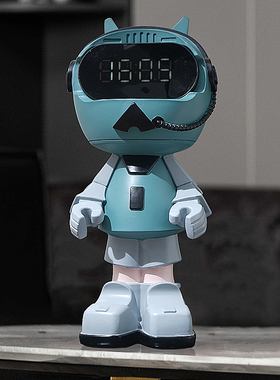 轻奢太空人客厅电子时闹钟摆件电视柜地台装饰品蓝牙音响乔迁礼物