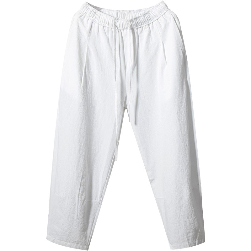 男士棉麻裤夏季薄款阔腿亚麻休闲裤男裤子宽松大码中国风麻料长裤,淘宝优惠券,粉丝福利购,淘宝优惠卷