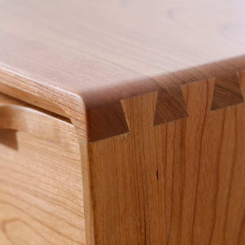 北欧木林樱桃黑胡桃木实木卧室床边柜家用小户型储物床头柜窄 - 图2