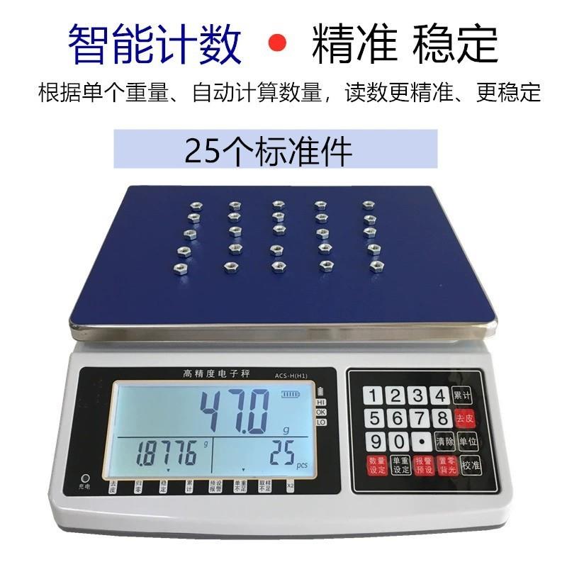 电子计重计数秤6kg15kg30kg3公斤计数称0.1g工业高精度0.01g惠腾 - 图0