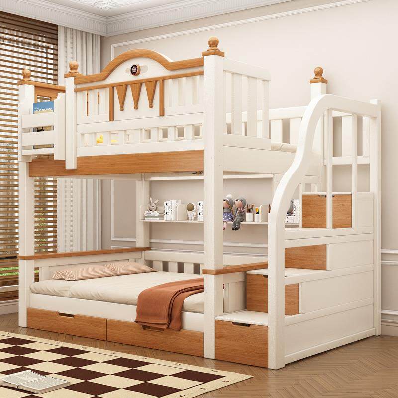 喜挚实木加粗上下床半高床儿童子母床家用多功能高低床宿舍双层床,淘宝优惠券,粉丝福利购,淘宝优惠卷