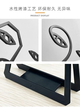 思考者铁a艺办公室桌面摆件书房个性线条工艺品装饰书架摆设礼物