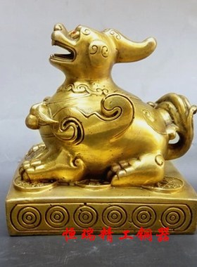 纯铜貔貅貔貅摆件-铜旺财貔貅-铜招财貔貅家居客厅工艺礼品摆件