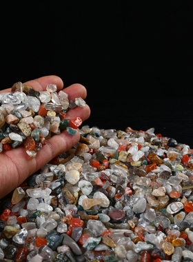 天然七彩宝石碎石颗粒