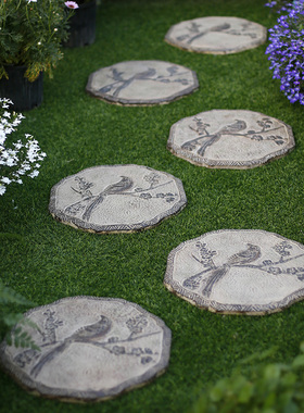 户外花园草坪铺路石垫脚石别w墅庭院装饰摆件园林防滑脚踏板汀步