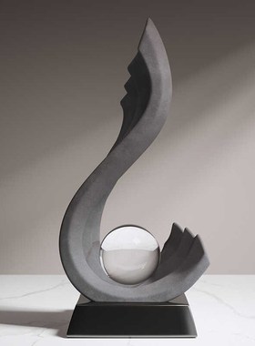 创意轻奢高档风生水起p办公室酒柜家居饰品电视柜高级感装饰品摆