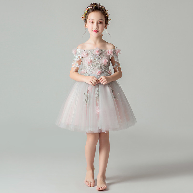 女童公主裙蓬蓬纱小女孩花童礼服婚纱儿童主持人演出服晚礼服洋气,淘宝优惠券,粉丝福利购,淘宝优惠卷