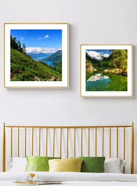 复式别墅楼梯间挂画现代简约风景装饰画餐厅卧室床头客厅公寓民宿