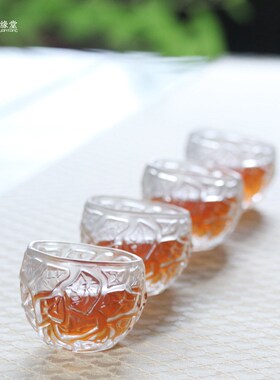 心缘堂琉璃茶具套装【石生花套装】品茗杯功夫杯公道盖碗好友送礼