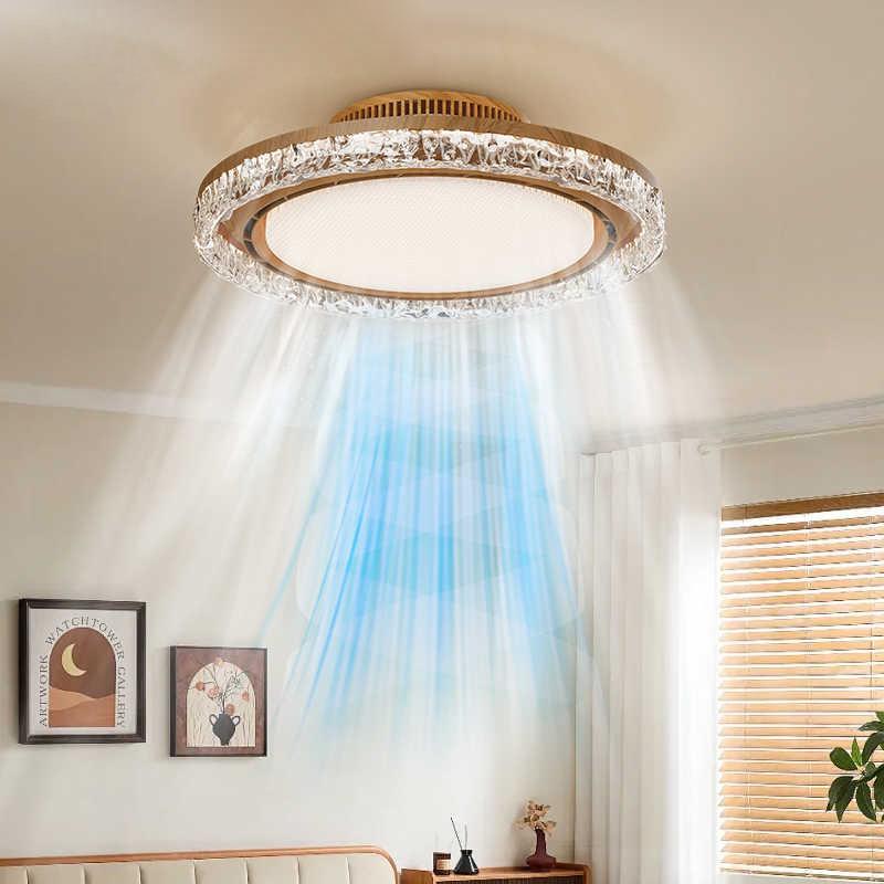 防直吹无叶风扇灯主卧室吸顶灯2025新款儿童房间餐厅隐形吊扇电扇 - 图0