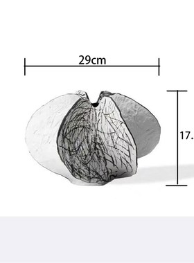 手作肌理纹艺术花器抽象杨桃花z瓶侘寂风样板间酒店民宿装饰品摆