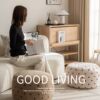 Paris spring ins trend point teddy velvet w pouf living room tatami bedroom lazy cushion bay window futon