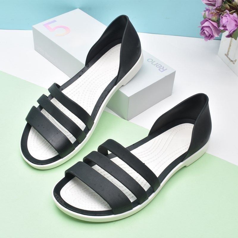 夏季女平底凉鞋果冻凉鞋软底防滑雨鞋百搭时尚女孩沙滩塑料白新款,淘宝优惠券,粉丝福利购,淘宝优惠卷