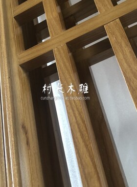 木雕仿古门窗中式格栅玄关屏风遮断隔断电视背景花Y格木格栅东阳