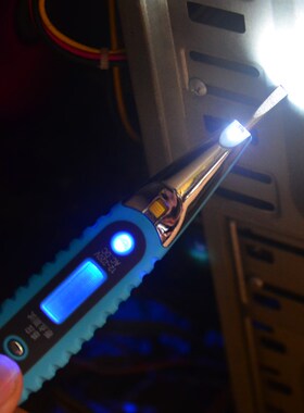 上匠 LED带灯多功能数显感应测电笔 试电笔 电工验电笔螺丝刀