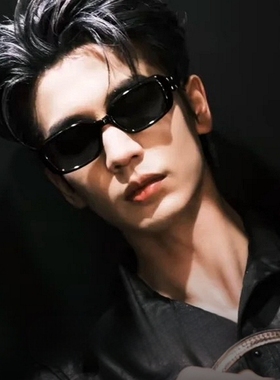 张凌赫同款GM方形凹造型墨镜