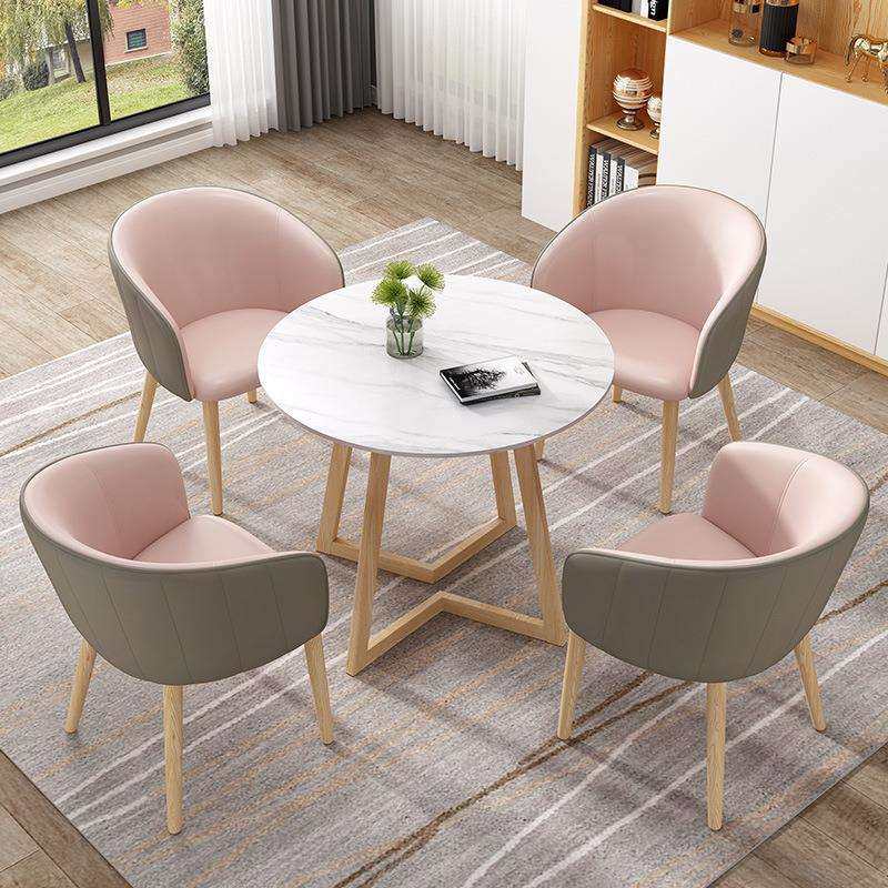 轻奢北欧岩板洽谈桌现代简约小户型咖啡台网红会客接待阳台小圆桌,淘宝优惠券,粉丝福利购,淘宝优惠卷