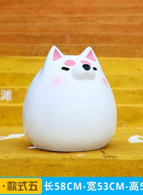 网红卡通猫c狗雕塑幼儿园商场民宿玻璃钢动物景观摆件草坪美陈装