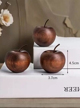 苹果扩香木创意木质香薰摆件实木锁香家用香氛扩香器苹果摆件国风
